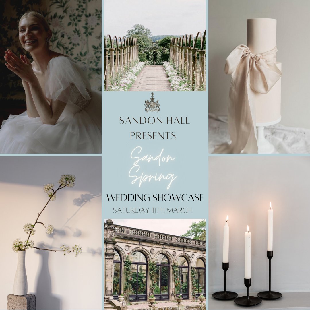 We've got some gorgeous suppliers joining us for our wedding showcase on the 11th of March! We would absolutely love to see you here! If you would like to secure your place, please click the link sandonhall.co.uk/events/