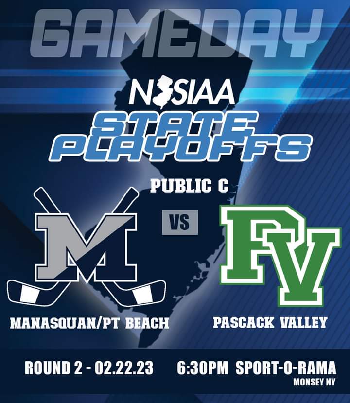 HockeySquan's tweet photo. STATE PLAYOFFS ROUND 2 ...LETS GO! #WINTERWARRIORS #NJSIAA #ROADTOTHEROCK @SquanAthletics @ManasquanBOE @PointBeachHS @NJSIAA @NJ_Sports @LenBardsley @Read_SQUANVP @PrincipalSquan @JSZ_Sports @JSNSPORTINGNEWS @NJSIAA https://t.co/A27w85lyCU