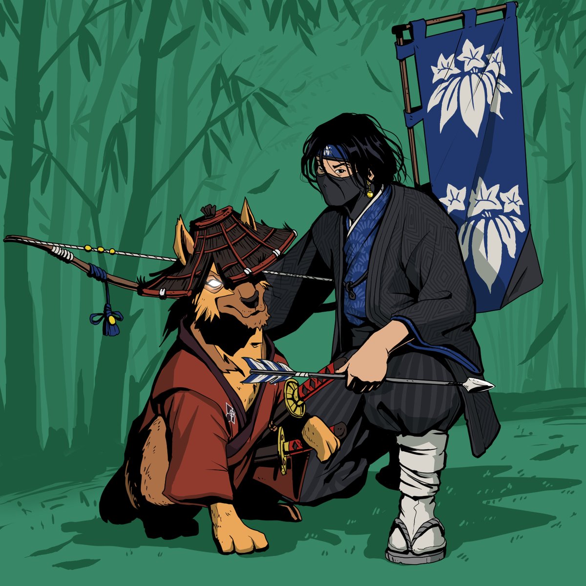 VVarDogsNFT's tweet photo. The Uki-Verse is upon us! 

UkiDawgs, our joint project with @UkiyoeWarriors, will be minting on @VeSeaOfficial TSOON!

The collection size is only 777, with 7 ICON's like this dynamic duo 💁‍♂️🐕

Further deetz in our discords 👇
https://t.co/ZNDml5T2F9
https://t.co/fgV84l4VDo https://t.co/GKyE41KWgt