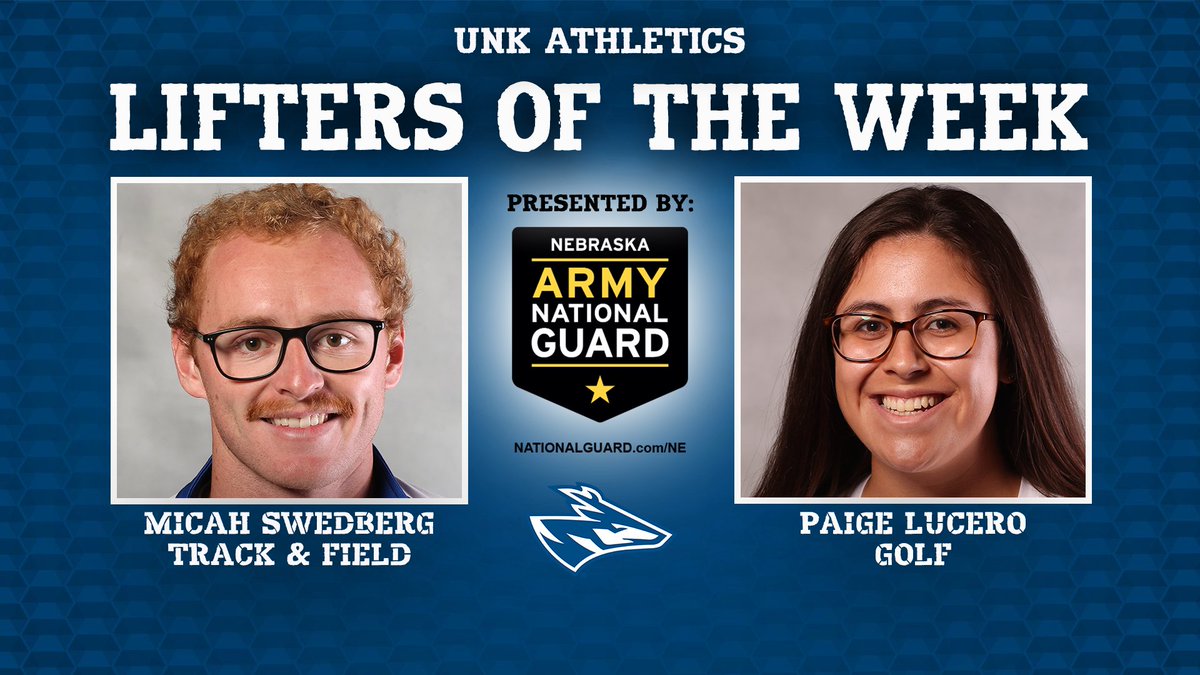 UNK_Athletics's tweet photo. Congratulations to our Lifters of the Week!
Presented by: @NEarmyguard https://t.co/hJEYVIwMOv