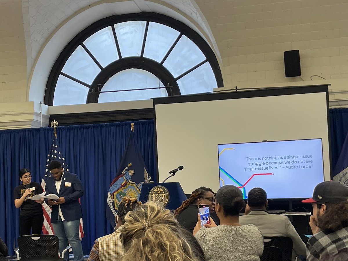 NYCPlanning's tweet photo. City Planning was proud to join a policy breakfast led by @CUNY, @YVoteNY &amp; public school students aimed at making sure their priorities – including for community board representation, economic mobility, environmental justice, &amp; youth homelessness – are NYC government priorities. https://t.co/4t6vV4t3S6