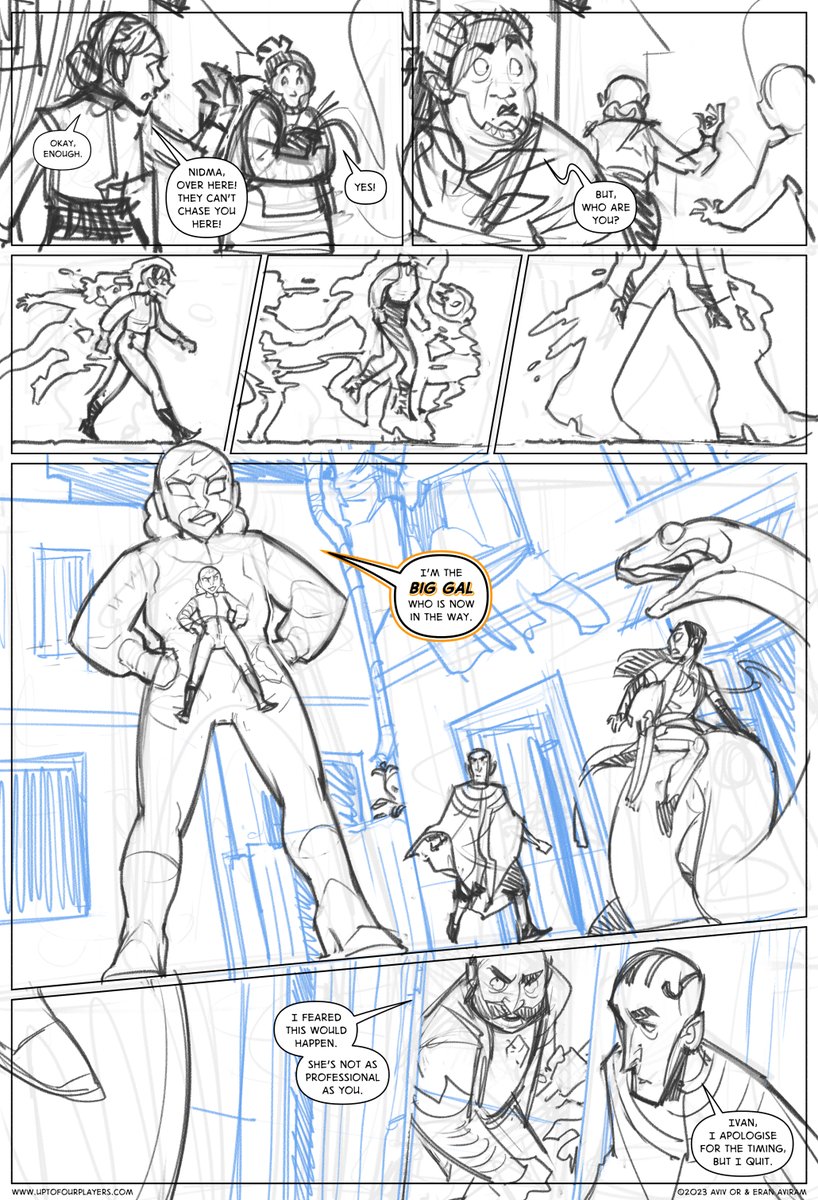 A little peek at the process behind this week's #CrystalHeart page: 
pencil > ink > flats > final colour
#ComicArt https://t.co/dgdXT6YupI 