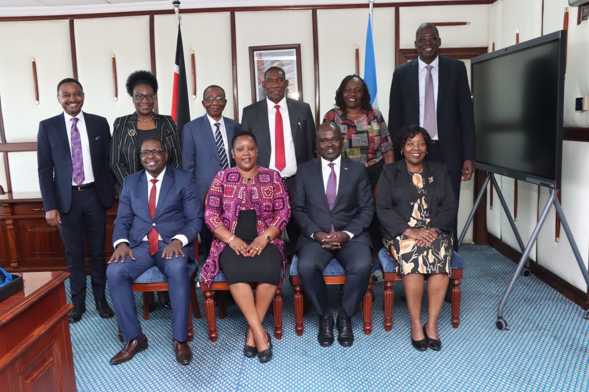 Joined my Cabinet Secretary Hon.Florence <a href="/WaziriBore/">Hon. Florence Bore, EGH</a> in a meeting with the Board of Directors of Federation of Kenya Employers (FKE) led by their President <a href="/HabilOlaka/">Habil Olaka, EBS</a> and the CEO <a href="/jacklinemugo5/">Jackline Mugo</a> . FKE is a key social partner in our labour sector.
