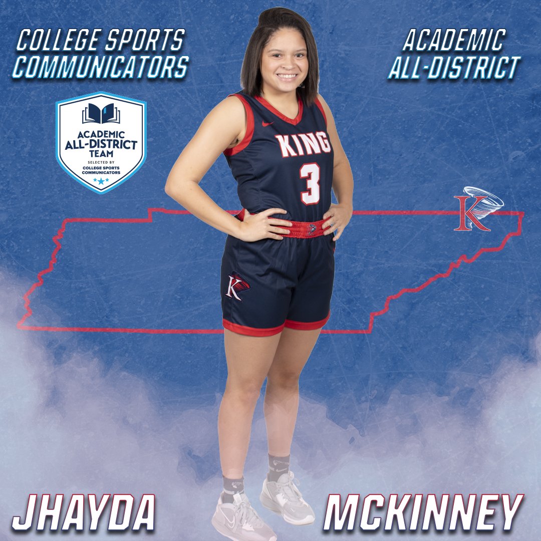 KingAthletics's tweet photo. .@king_wbb has three represented on the @CollSportsComm Academic All-District teams! Congfrats to Alexa Gramann, Jaden Potts and Jhayda McKinney! #LeadServeAchieve #KingPride https://t.co/rPWxUkvybg