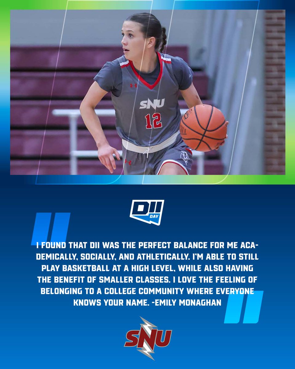 SNUAthletics's tweet photo. Happy #D2Day!

We're proud to be a part of @NCAADII!

#BoltsUp⚡️ https://t.co/nVYAfpNgeB