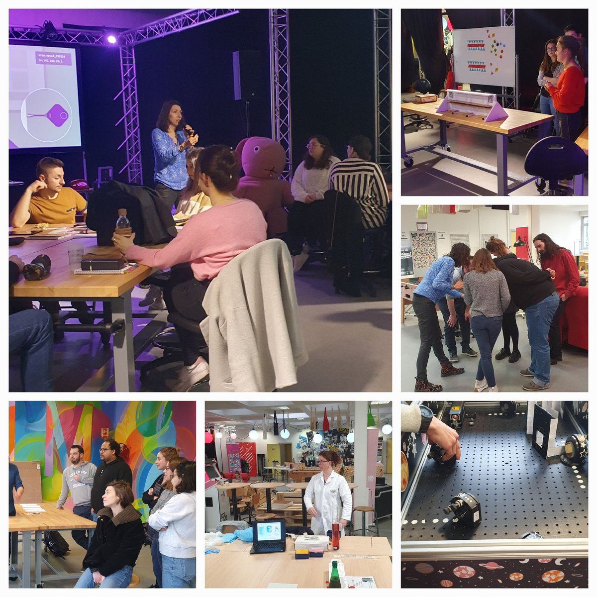 MarieDoneda's tweet photo. [Formation]@recreasciences avec @unilim ont pu échanger avec plus d'une 20aine de doctorants sur les enjeux de la #CSTI et la mediation.Une belle journée qui a aussi permis de rassembler des témoignages des doctorants de @scientibus #lusCi #associationimprevus #labyrinthelumineux https://t.co/skoifnBF3R