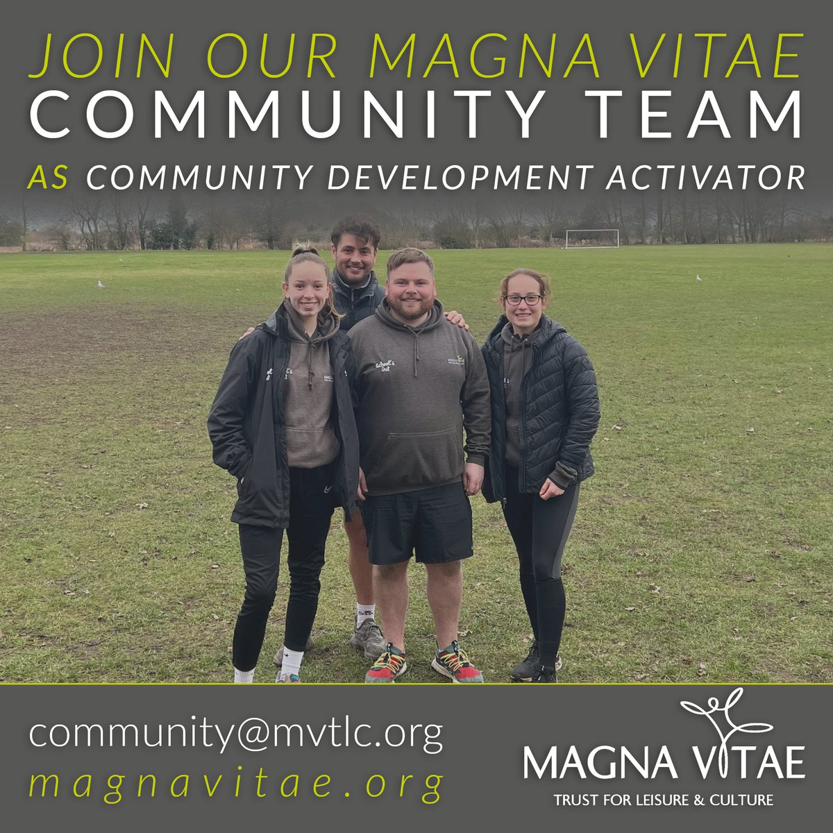 MagnaVitae's tweet photo. ✨JOB OPPORTUNITY✨
Community Development Activator 
Full Time 🤩

More information and the job description can be found here: https://t.co/VWWx1fkMyd

CLOSING DATE: 5th March 2023

#jobopportunity #sports #physical #activity #magnavitae #development #community #inthistogether https://t.co/RAHXqGSfzT
