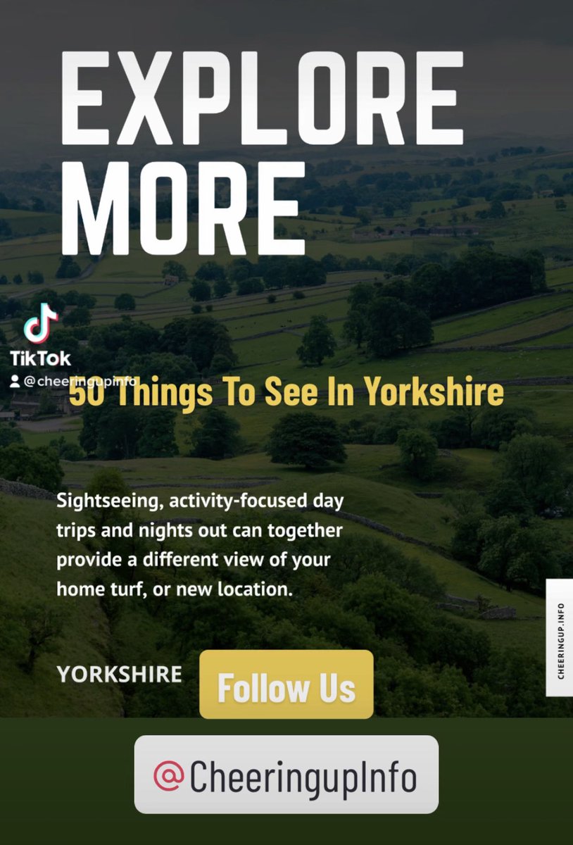 CheeringupDeals's tweet image. 50 Things To See In Yorkshire cheeringup.info/shop/yorkshire… #Yorkshire #BestOfYorkshire #GuidePrice #CheeringupInfo #CheeringupTV