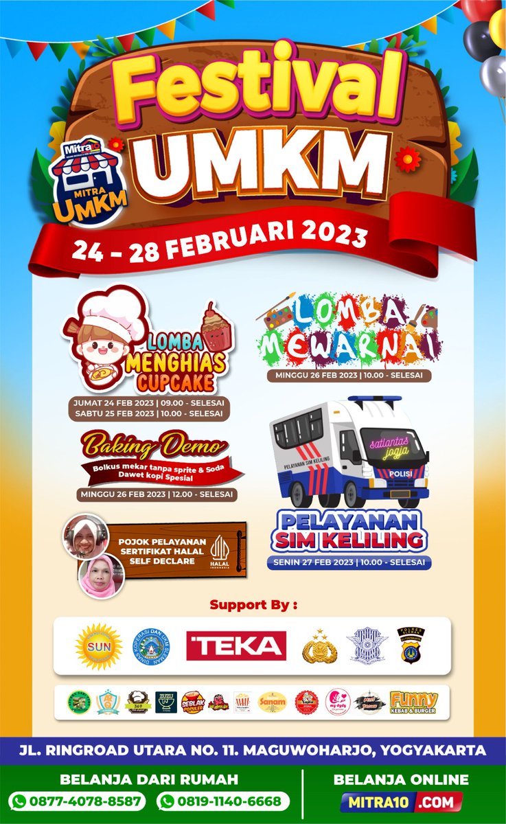 Festival UMKM 24 sd 28 Pebruari 2023 di Mitra 10 Ringroad Timur Yogyakarta #promosiyogyakarta #promosijogja