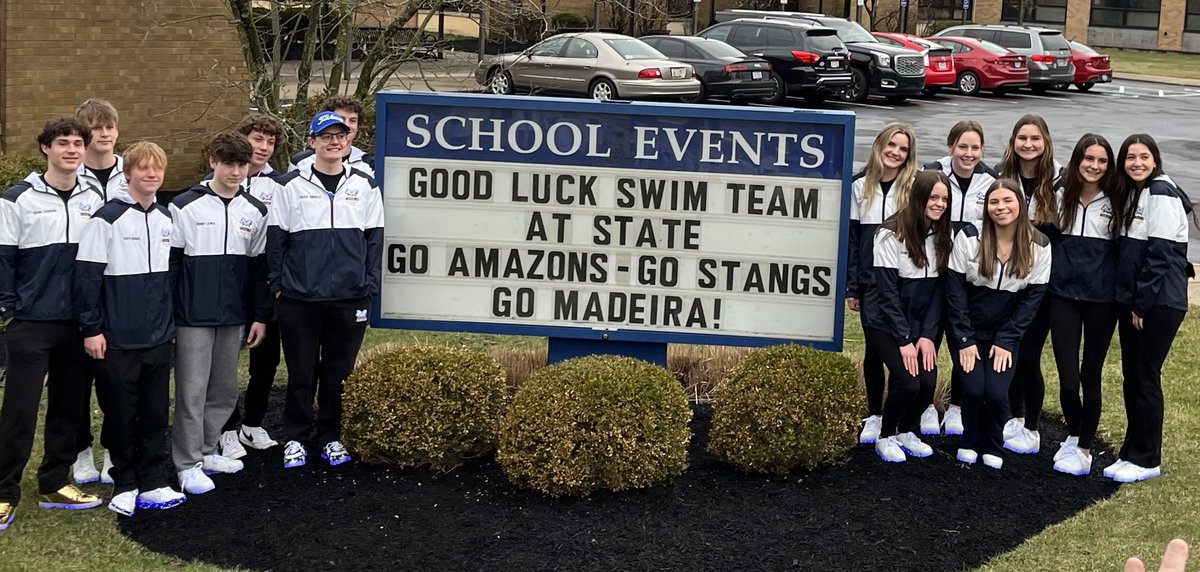DaveBergan's tweet photo. We’ve got a full squad heading up to Canton! Good luck at state swimmers! ⁦@madeiraath⁩ ⁦@g_bloomstrom⁩ ⁦@KenjiMatsudo⁩ ⁦@MadeiraHSPrin⁩ ⁦@MadeiraSchools⁩ https://t.co/WEE9Qxrbcf