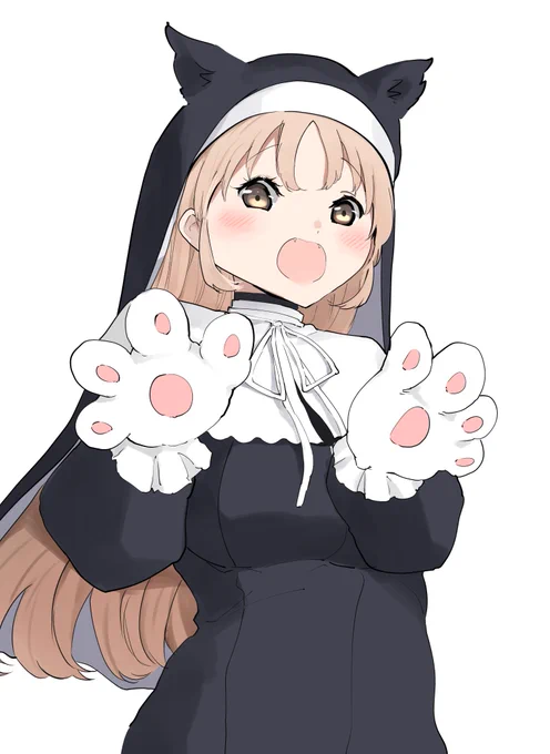 ちょっと遅れましたが猫の日クレアさんです#描いたよクレアさん 