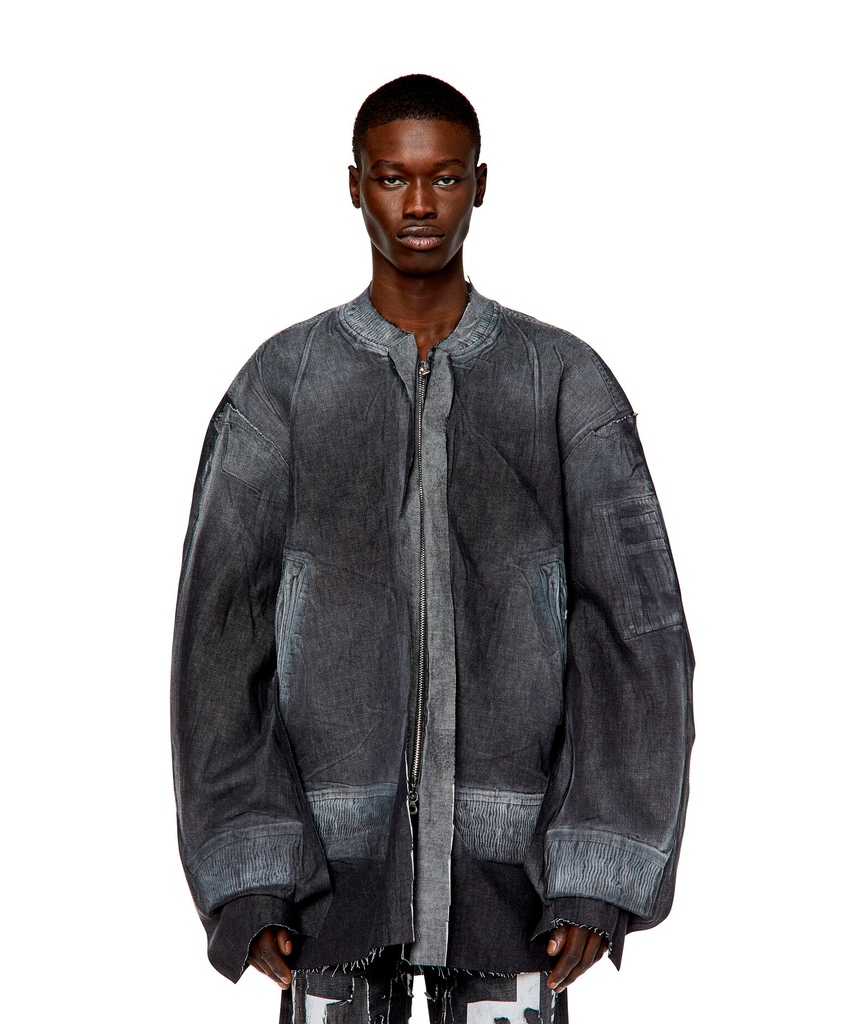 wrongweather's tweet photo. Featured in the Spring Summer 2023 Runway Show, this denim jacket is an extravagant, deconstructed riff on a bomber silhouette. 
Shop DIESEL SS23 collection at https://t.co/pdT4L3Qs11

#diesel #denim #y2k #fashion #design #jeans #wrongweather https://t.co/GsQz2olU2q