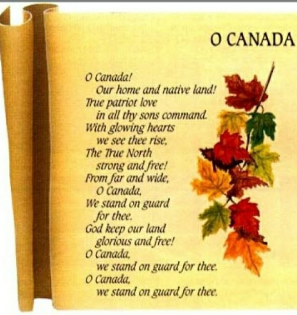 PaleoDom's tweet image. #OCanada #CanadianAnthem
