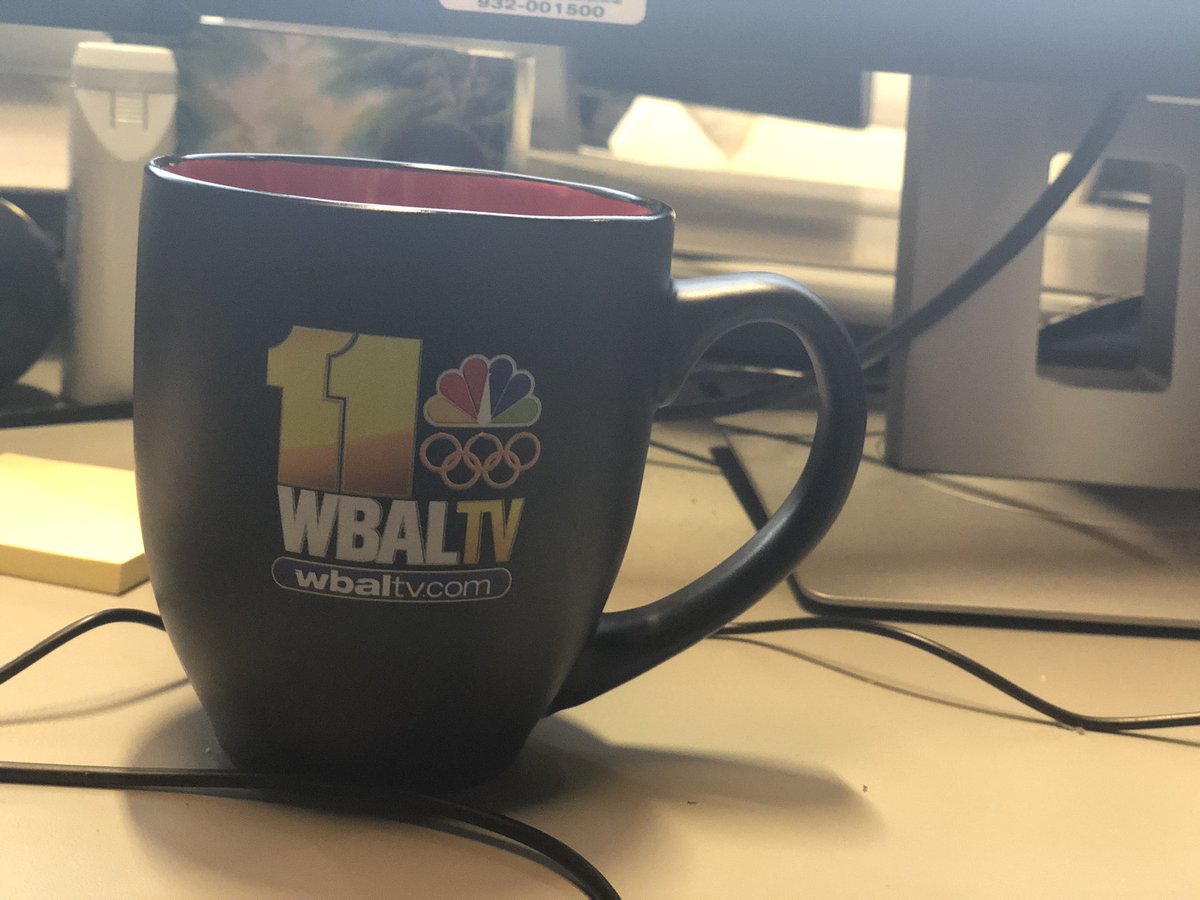 GrahamCawthon's tweet photo. Repping @wbaltv11 at @WJCLNews ☕️ Thanks for the replacement, Greg — handle arrived attached! 😆 https://t.co/Rv4sXcWE4v