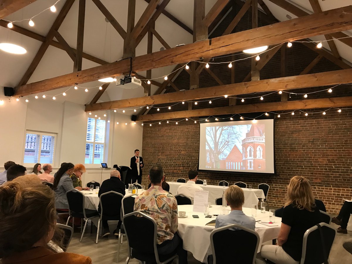 DesignSouthEast's tweet photo. Todayโs #KentDesign event in #TunbridgeWells - A big thank you to our guest speakers from @rckarchitects Weston Homes @BellPhillipsArc @_BPTW_ & @KentWildlife ๐ฆ https://t.co/MNDg4iKWMc