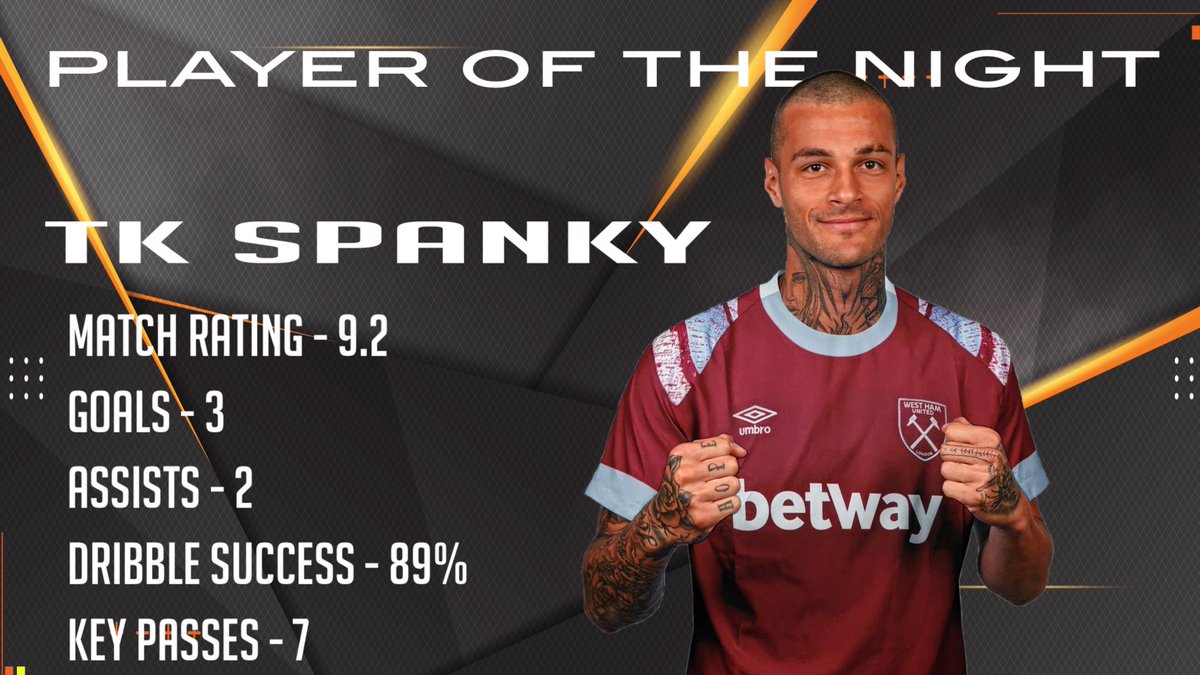 Player of the night for last nights games, <a href="/SpankyWHUFC/">Phil</a>