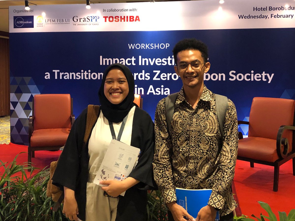 RDI_Global's tweet photo. REER Research Officer (Aisha Hanifa) and Outreach Officer (Syukron Subkhi) attended a workshop on “Impact Investing for a Transition towards Zero-Carbon Society in Asia” held by Indonesia-Japan Policy Research Forum for Asia.
#RDIGlobal #GlobalThinkTank #zerocarbon https://t.co/HhMQjn7Daf