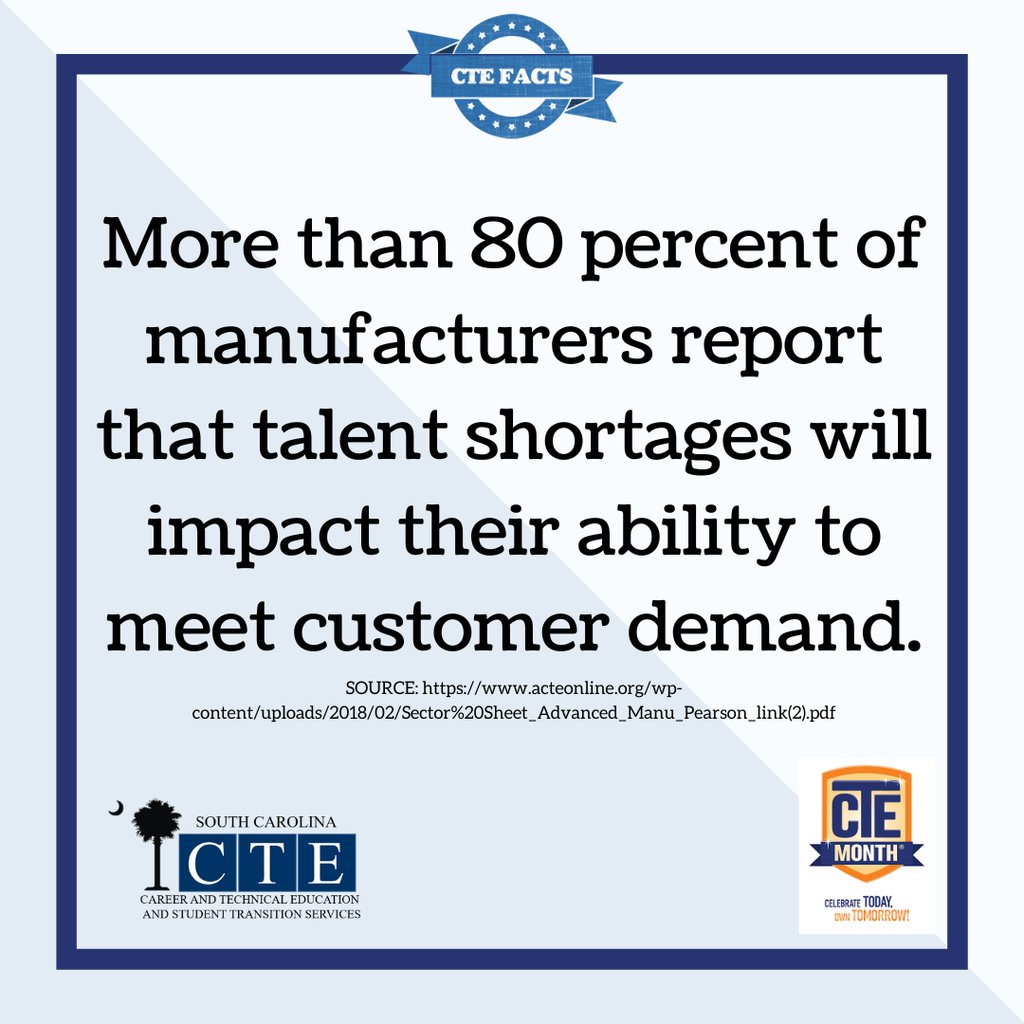 F1SAdvantage's tweet photo. Without skilled workers we cannot thrive and grow as a country. CTE is a leading avenue to supply those skilled workers to the workforce. https://t.co/eX8hm3b4gf