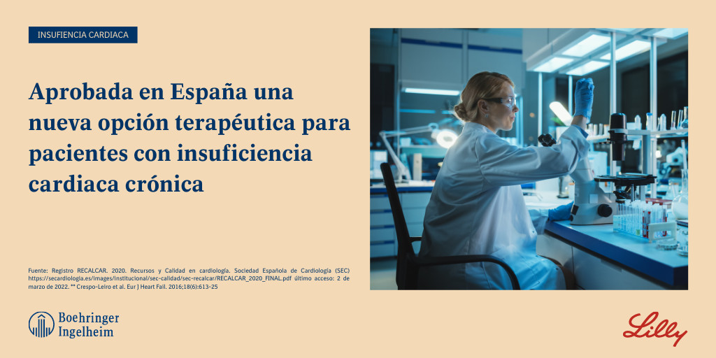 BoehringerES's tweet photo. 📢 Orgullosos de anunciar que se aprueba en España el primer y único fármaco financiado y con evidencia clínica en España para el tratamiento de insuficiencia cardiaca crónica sintomática independientemente de la FEVI.

Encuentra más información aquí 👉🏻https://t.co/ZFMaQdRS0p https://t.co/rPjAwFGVlF