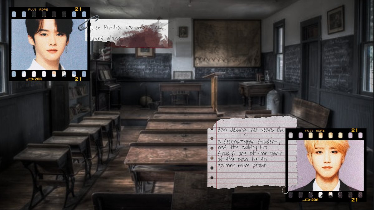 leeseo_lu's tweet image. #minsung au, где джисон с рождения имеет странную способность – попадая в ситуации, в которых были другие люди, он может видеть их воспоминания. он сам не знает, дар или проклятье, но определяется точно, когда попадает в старую школу, полною ужасов и смерти.