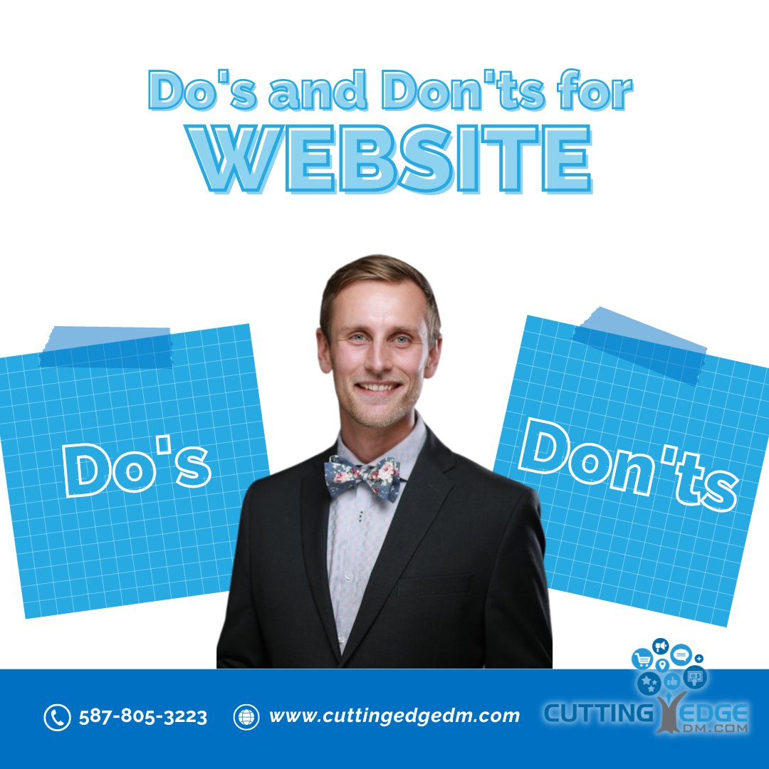 CuttingEdgeDM's tweet image. Web design is a tricky subject. . Do invest in creating a professional, secure site for your business. Here are some do’s and don’t we need to keep in mind before moving ahead.

#webdesignlife #webdevs#webdesignanddevelopment