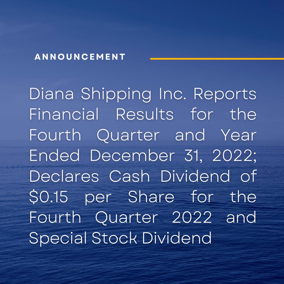 Dianaship's tweet photo. "Our commitment to a long-term strategy of providing relevant stability in a cyclical business with an emphasis on maximizing shareholder value is paying off, and we're excited to distribute substantial cash and kind dividends."
https://t.co/yTmOiiJQ6i
#WeCreatetoShare #NYSE https://t.co/6qKFaUjT5D