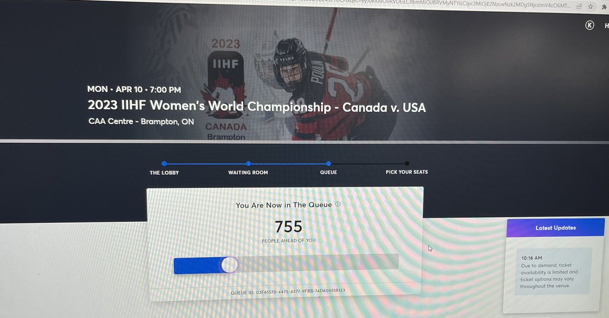 KatelynTigs's tweet image. Hey maybe we should stop underestimating women’s sports and how much they sell and oh I don’t know, put them in bigger venues so I can see them play and not get stuck in a queue like this just to miss out. @HockeyCanada #womensworlds @IIHFHockey