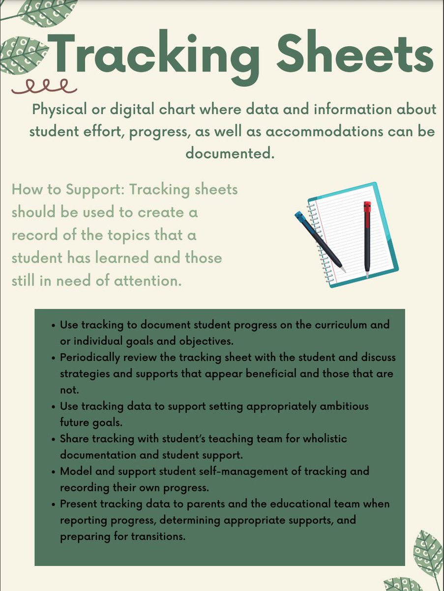 AddedResearch's tweet photo. What does successful implementation of the tracking sheet accommodation look like? Well, check out our #EdGuide and then you tell us! https://t.co/zzyZQZQy4X