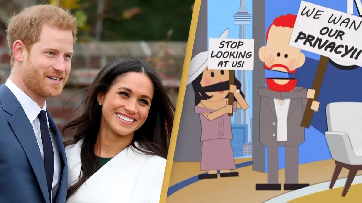 UNILAD's tweet photo. 🔔 | Prince Harry and Meghan Markle respond to claims they're suing South Park for episode mocking them

More below 👇 https://t.co/hhSqyh92V6