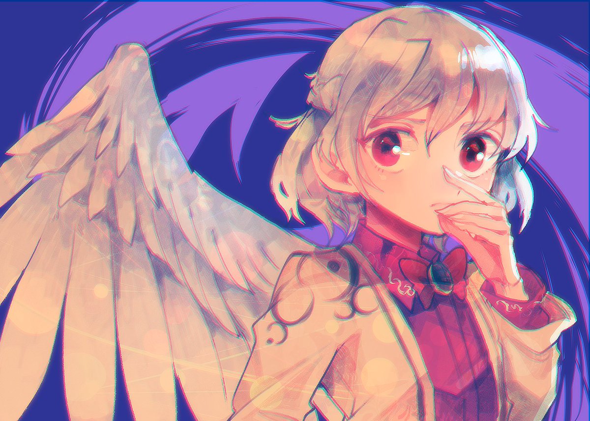 kishin sagume 1girl solo wings bowtie single wing bow jacket  illustration images