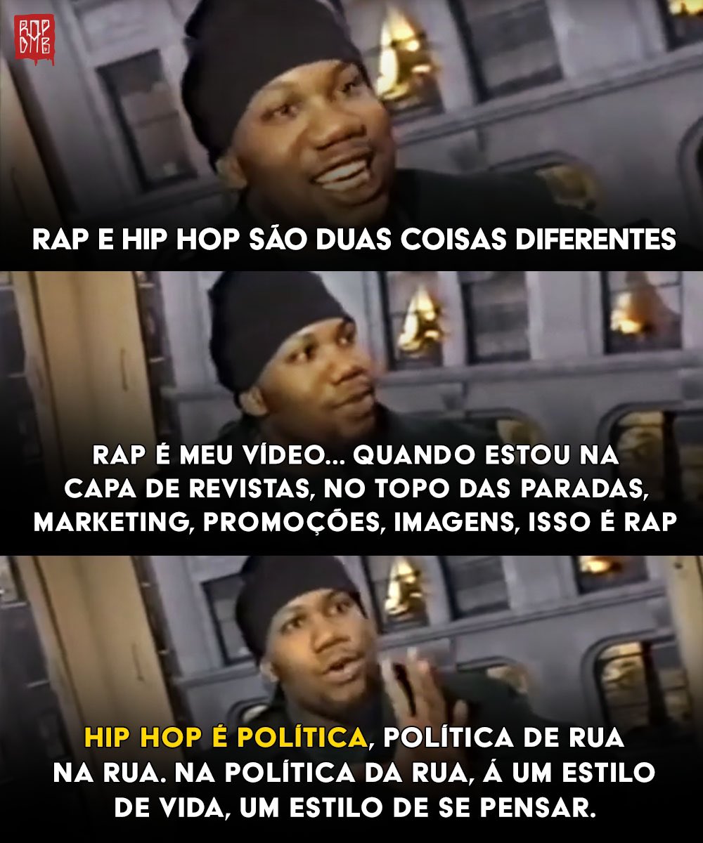 portalrapdab's tweet photo. "Hip Hop é política, política de rua na rua." KRS-ONE passando a visão sobre a nossa cultura! 🧠🤴🏾 #TBT https://t.co/SodDjpiq30