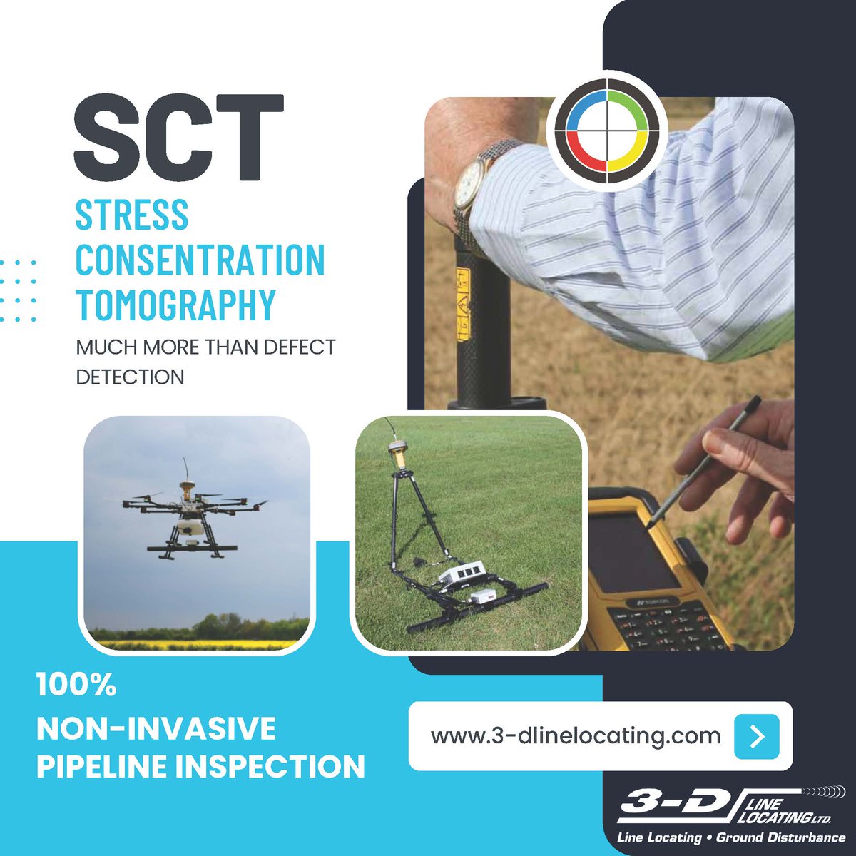3-D Line Locating along with Speir Hunter Ltd offer a non-invasive pipeline inspection service based on Stress Concentration Tomography (SCT).
Get all the hard facts on our website or give us a call! 
3-dlinelocating.com/3-d-integrity-…
#PipelineIntegrity #OilandGas #GroundDisturbance