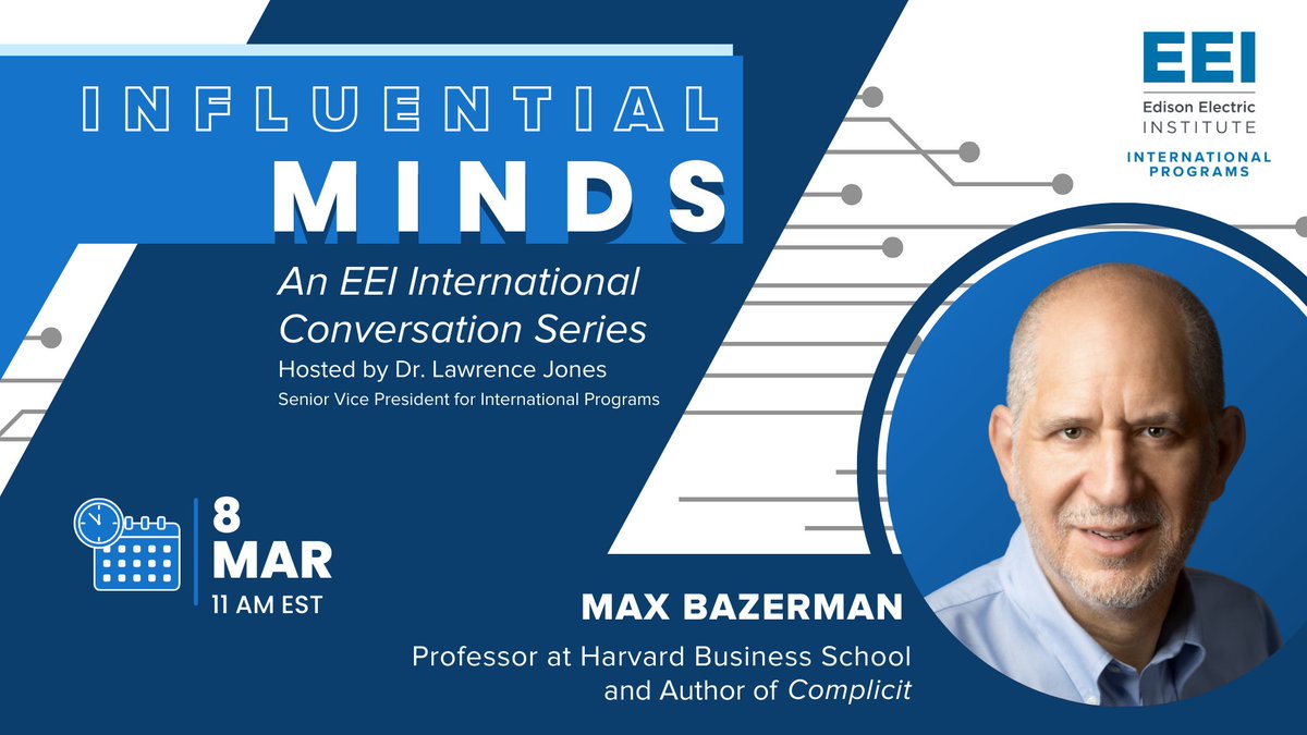 Our first Influential Minds episode for March is with <a href="/BazermanMax/">Max Bazerman</a>, author of "Complicit: How We Enable the Unethical and How to Stop". He joins us in just two weeks to discuss how to fight complicity. Register for Free: bit.ly/IM-030822
