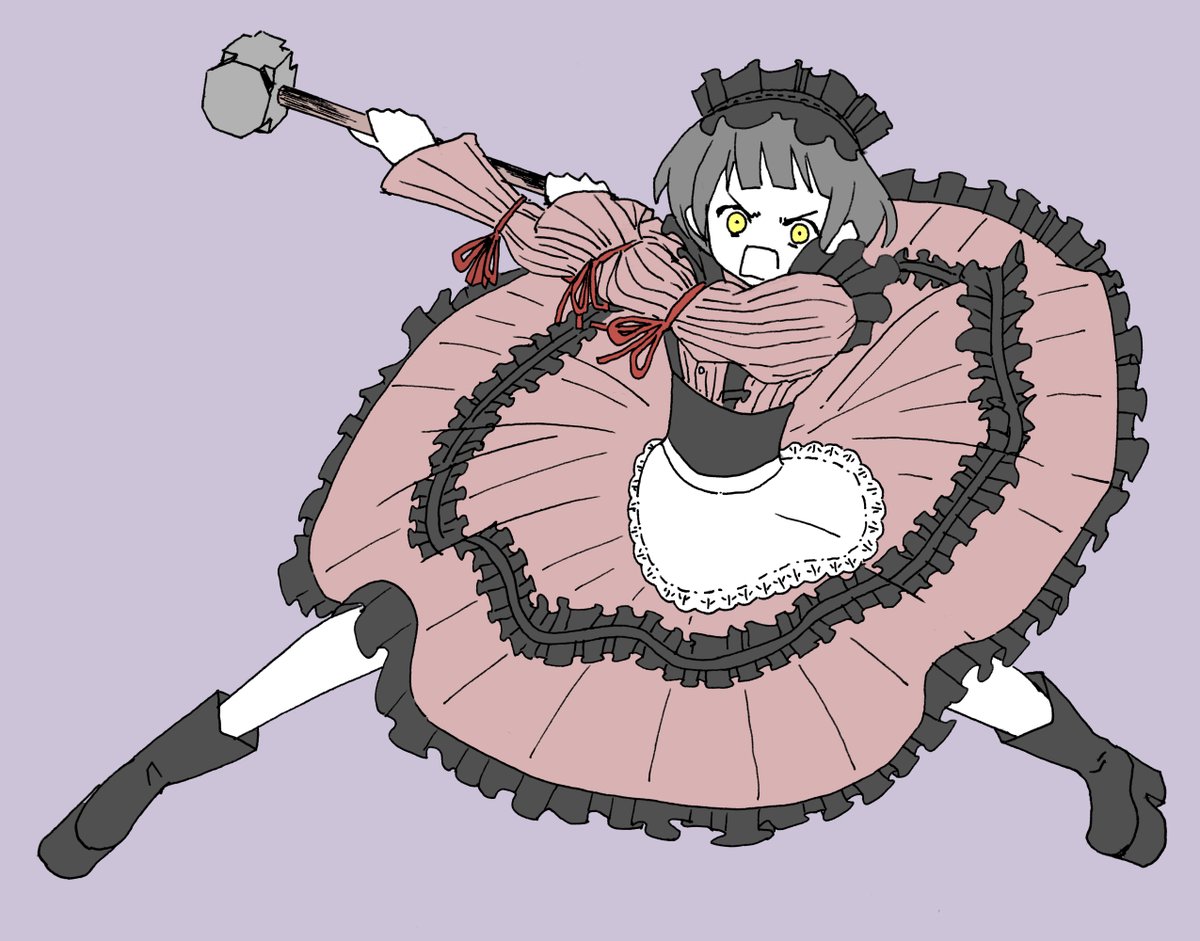 「スレッジハンマーメイド3 #今日の絵練 」|小島アジコのイラスト