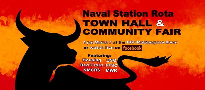 Join us March 7 at 4 p.m. for an in-person #NAVSTARota #TownHall & #CommunityFair at the DGF Elementary Multipurpose Room, featuring our community programs and #NGOs. More information can be found here: fb.me/e/2rykv5iaK.
