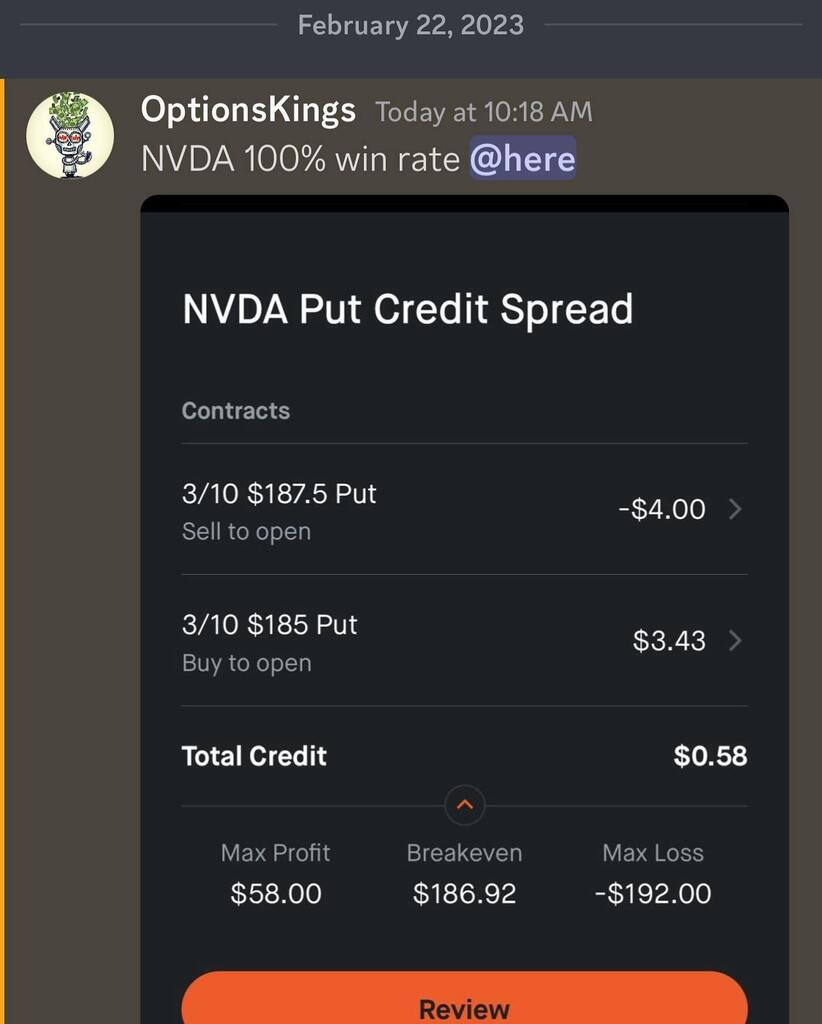 StevesKicks28's tweet photo. #NVDA 100% Win Rate. Buy 50 for $2,750 Credit . Advance Options Trade. YW! https://t.co/9ZAYZziYsu https://t.co/IpCPi0FAx2