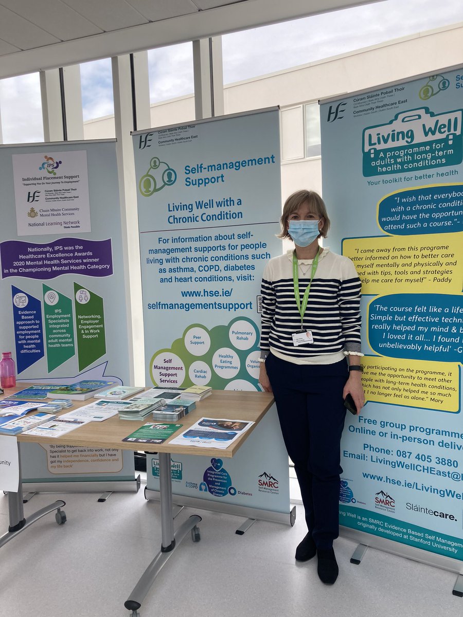 Out and about today promoting #HSEselfmanagementsupport and the #HSELivingWellProgramme to staff in Bray Primary Care.                     @BrayAreaPartner @wicklowpship @Ch6East @DawnTyner2 @AishesH