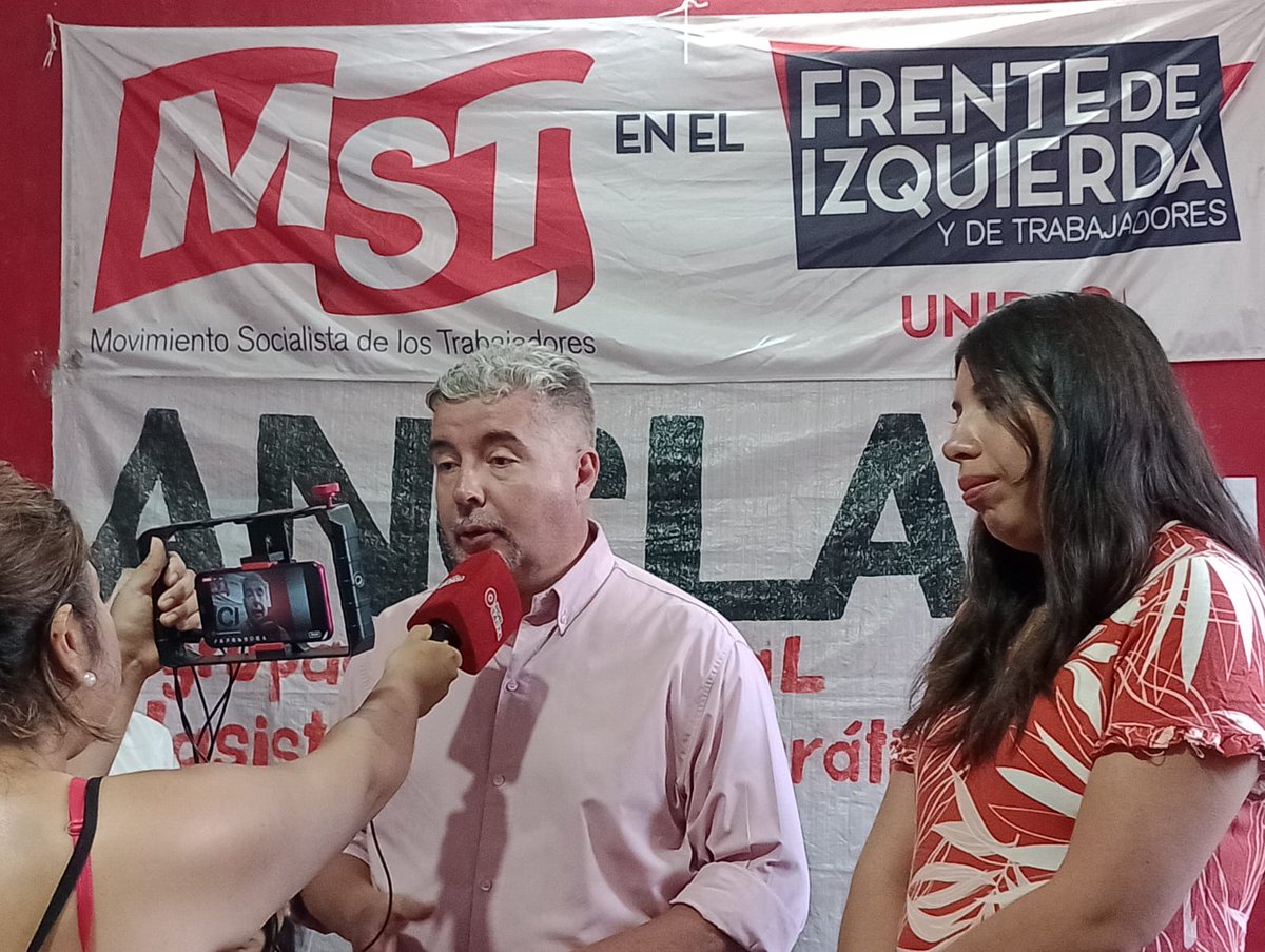 Exitosa conferencia de prensa presentando mi precandidatura a gobernadora por el MST en el Frente de Izquierda Unidad junto a mis compañeros Carlos Zarzuri, Samuel Huerga y Josefa Cardozo de Orán y Diego Reinoso de Güemes.
