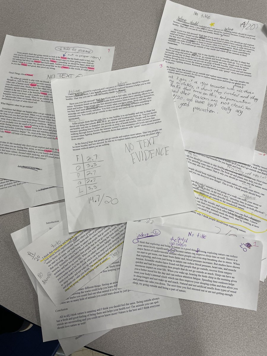 MrsBrond's tweet photo. Today we paused instruction to analyze *anonymous* writing responses using the #bcpsmyview writing rubric as a whole class. They were tough graders! Sometimes we just need a reset for expectations🤷♀️Thankful that the conversations were reflective and valuable. #feedbackmatters ! https://t.co/qpbKYBzbJ4
