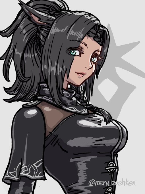 これは猫の日に全然間に合わなかった自キャラ#FF14 #FFXIV #FF14イラスト 
