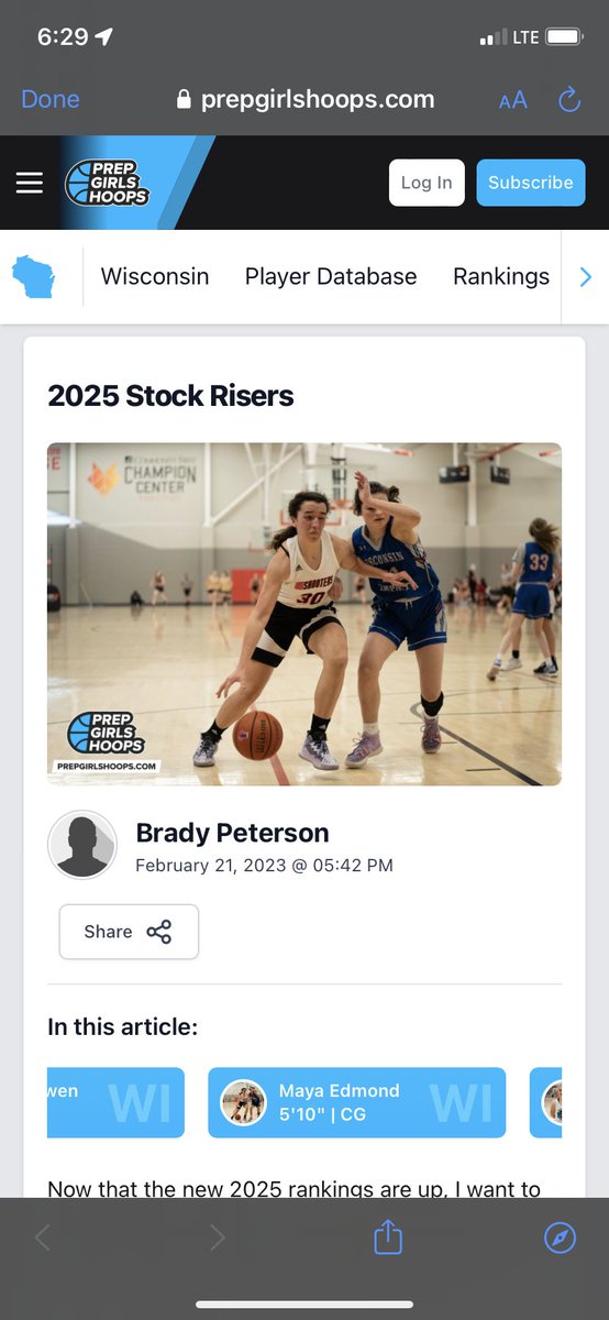 MayaEdmond30's tweet photo. Thank you @PrepGirlsHoops and @BradyJ_Peterson!  I will keep working to get better everyday. 🏀💪
@wiladyshooters @bc_girlshoops @MHS_Girls_ @JrAllStarWI @FiveStateHoops https://t.co/F1GPhYvDLU