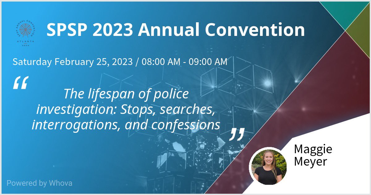 Come check out the symposium I organized on policing! Featuring my work on detecting bias in traffic searches, Ron Fisher’s <a href="/fiupsych/">FIU Department of Psychology</a> work on the Cognitive Interview and Saul Kassin’s <a href="/JJ_PsychLawPhD/">John Jay/CUNY Psychology and Law PhD Program</a>  work on false confessions ⚖️ See you at #SPSP2023
