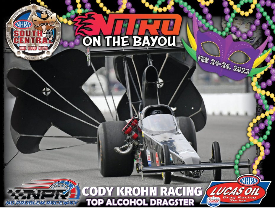 I’m excited to be competing in Top Alcohol Dragster at Nitro on the Bayou in Belle Rose, Louisiana this weekend! Come out and see me!
#dragster #dragracing #motorsports #nhra #dragracing #dragracer #topfuel #topfueldragster #nhradragracing #topalcohol