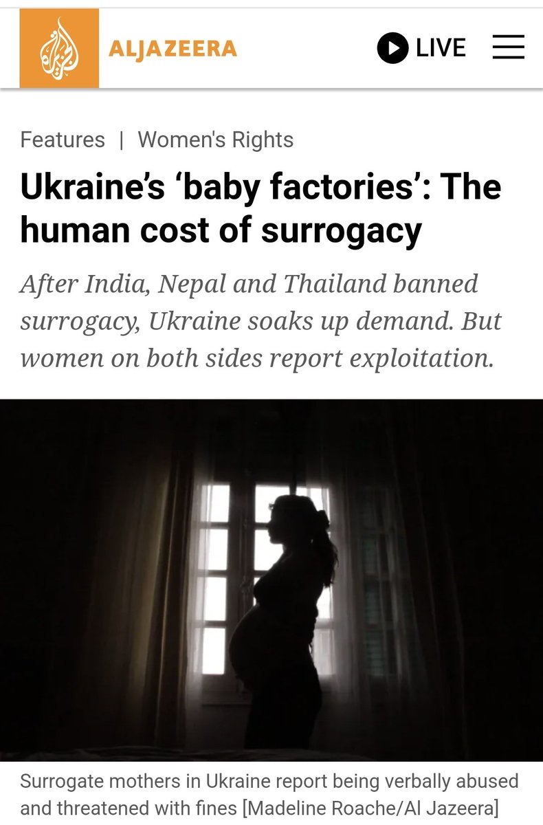 TvanT's tweet photo. @RWMaloneMD exploitation of both surrogate mothers and intended parents
"Commercial surrogacy Ukraine is unregulated and two-thirds of the industry operates illegally"
surrogate mother Alina
"We were treated like cattle and mocked by doctors"
https://t.co/Ik8c43hCjQ
https://t.co/VtZtTDtQoa https://t.co/OOG2kbLmYI