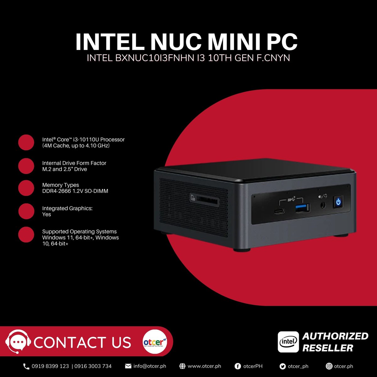 otcer_ph's tweet photo. Experience the power of a full-size desktop in a compact package with my Intel NUC Mini PC!

Intel NUC Mini PC
Php 20,490.00

#IntelNUC #MiniPC #PowerInSmallPackage #Otcer #Otcerph #AuthorizedReseller #GenuineProducts #TrustedRetailer #OfficialSeller #AuthenticProducts x https://t.co/oVv7vymeDX