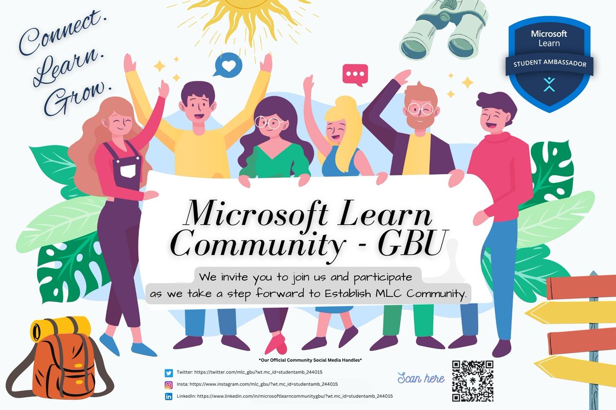mlc_gbu's tweet photo. Join the Microsoft Learn Community GBU and enhance your skills in the latest Microsoft technologies.
Join our WhatsApp Group: https://t.co/wTnRW03JQQ and be part of a vibrant community of learners and experts!
#MicrosoftLearnCommunity #MicrosoftTechnologies
#MLSA https://t.co/i1P0TTrOvI