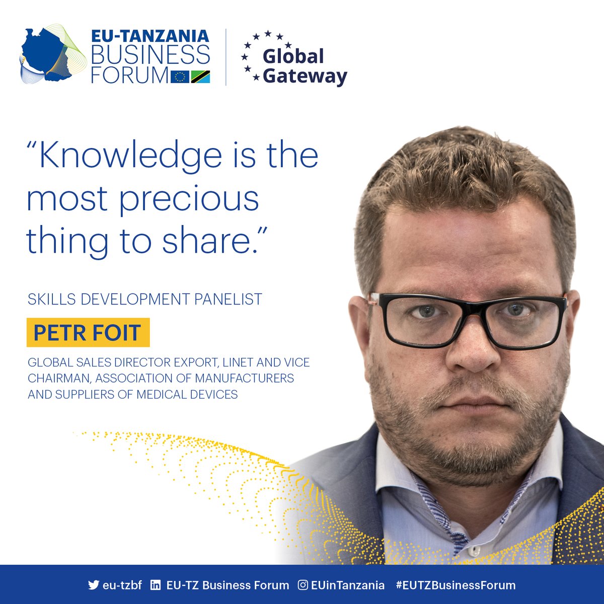#MeetParticipants

Mr Foit is part of the panel that will be discussing on “Skills Development: Businesses address the skills gap”. 

Follow the plenary sessions and official ceremonies:
eu-tzbf.com