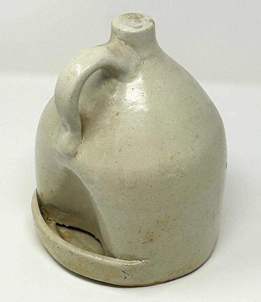 HuntEstateSales's tweet photo. A little Boston trivia! This antique jug from Overall, The Park &amp; Pollard Co, Boston has a special use. What is it?

Find this, and a collection of other antique stoneware, crocks and jugs, at https://t.co/NTbR4pR1lf! 

#thehuntcontinues #estatesale #bostontrivia #bostonhistory https://t.co/qq8EM6VcJ5
