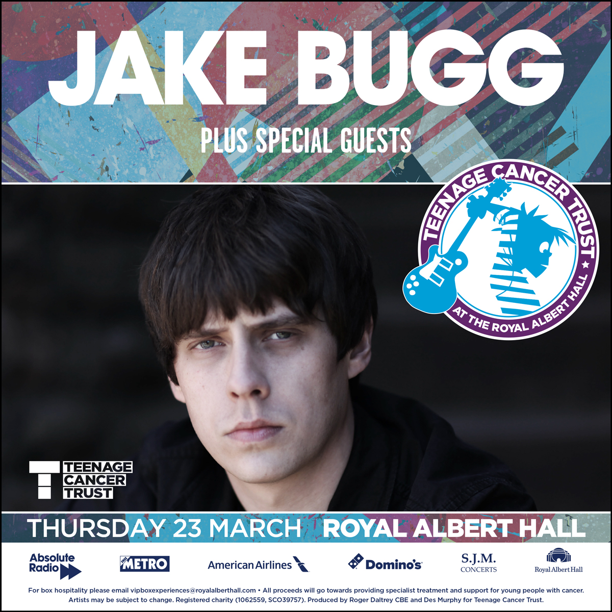 Looking forward to playing a special show on 23 March at the Royal Albert Hall for @TeenageCancer's #TeenageCancerGigs. Tickets on sale from 9:30am on Friday at sjm.lnk.to/TCT.