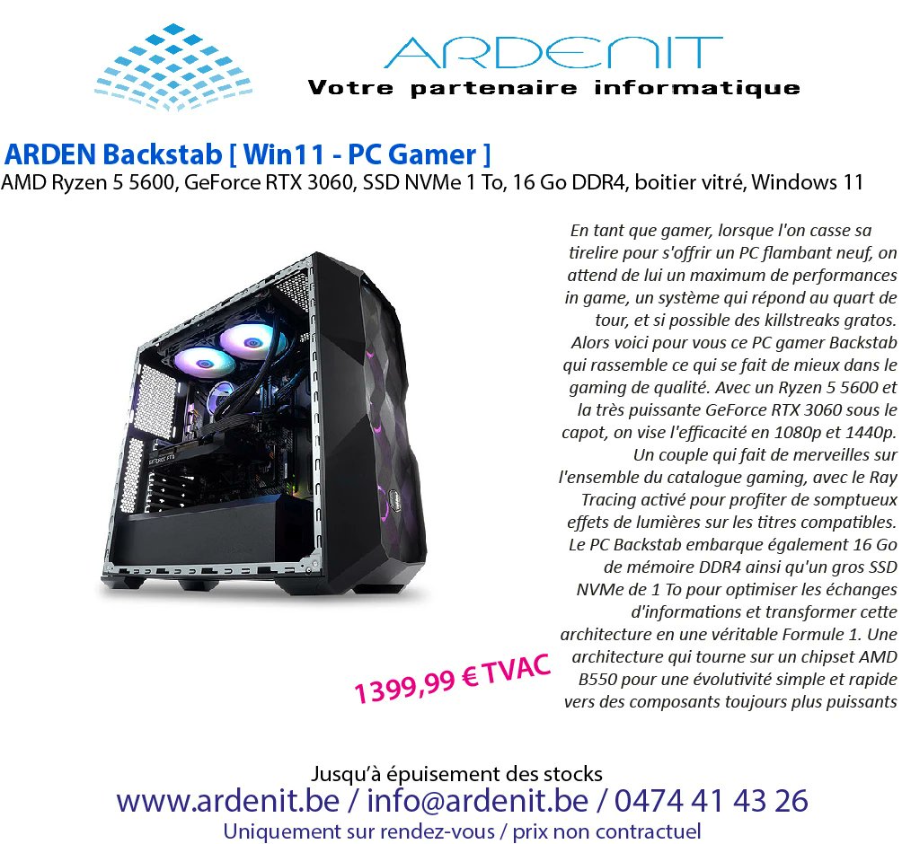 JantyLaurent4's tweet photo. #pcgaming #gaming #gamingpc #topachat #custompc #cybersecurite #hardware #pc #informatique #computer #computerscience #ardenit #belgium #Reparations #antivirus #protection #réseaux #websitedesign #Application #op_streamer info@ardenit.be https://t.co/rgsm4RDq2o https://t.co/dQ7Vv8yQvg